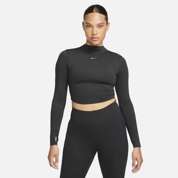 Nike Dri-FIT One Luxe — Women's Long-Sleeve Cropped Top Small - Picture 1 of 7